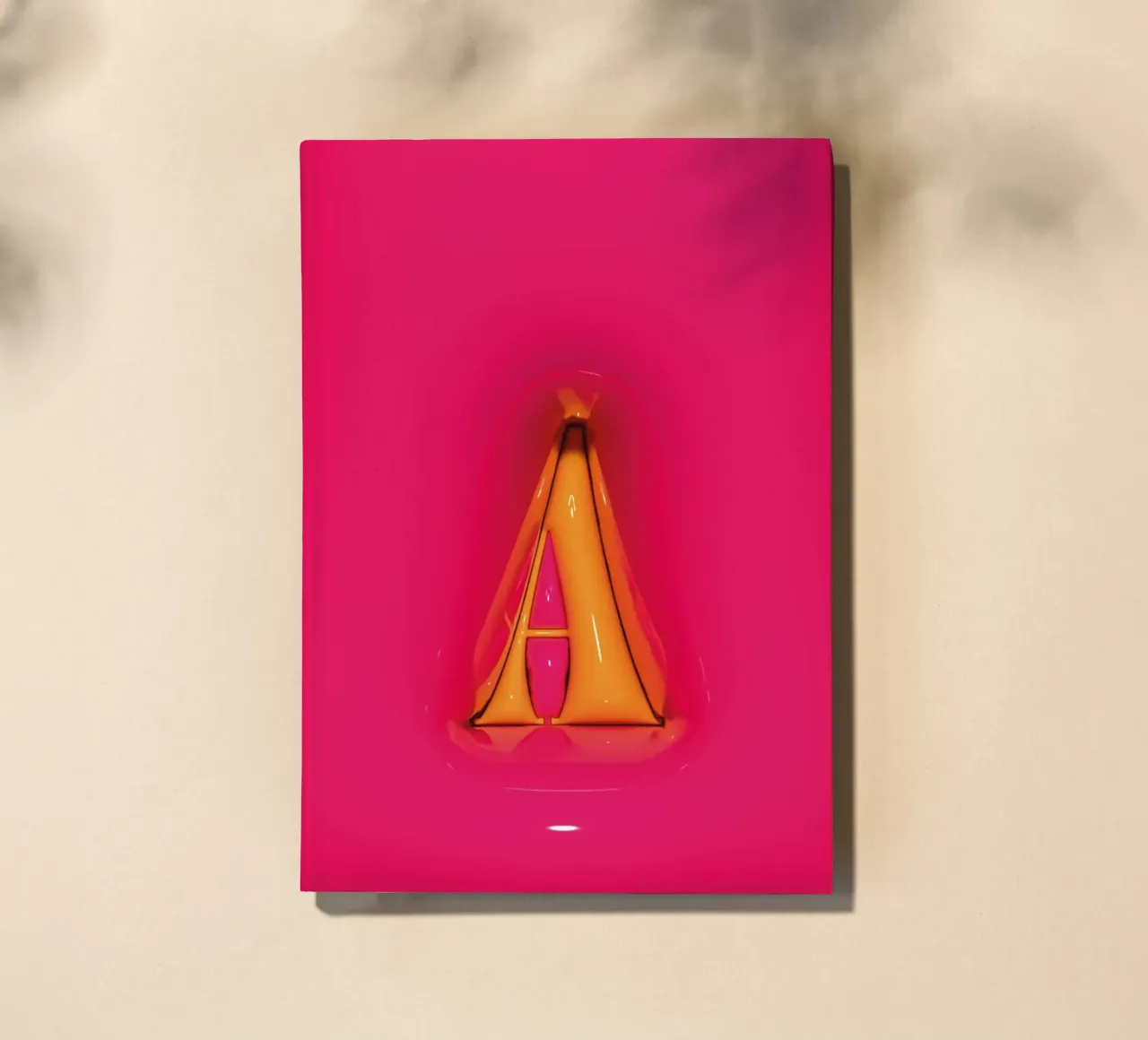 Bubblegum Inflate Initials A Pink notebook by Malou-Studio
