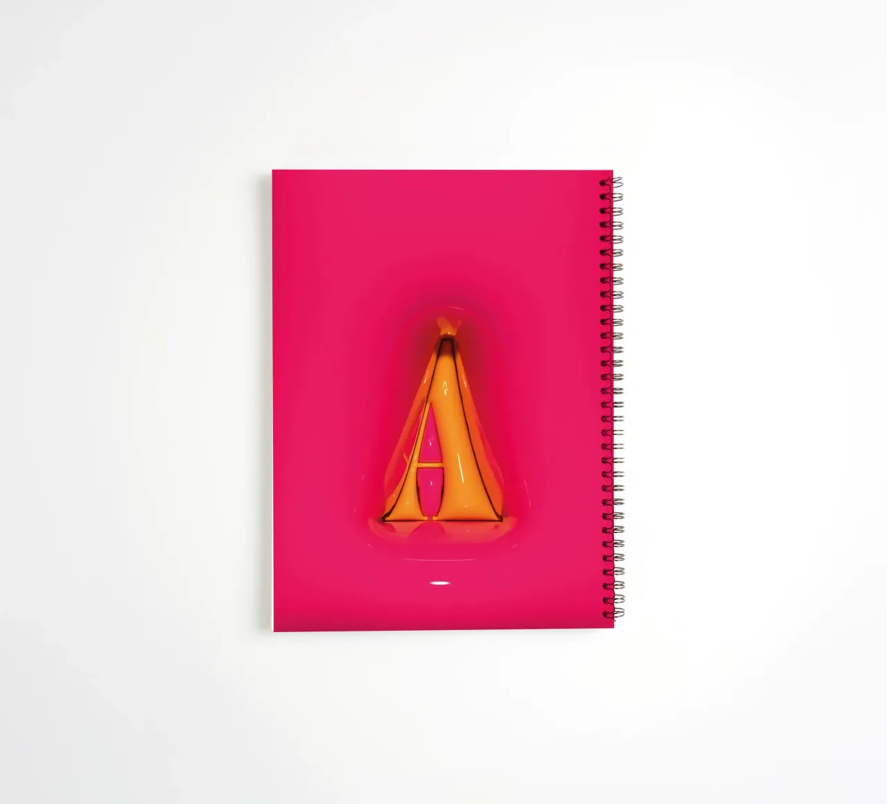 Bubblegum Inflate Initials A Pink spiral notebook by Malou-Studio