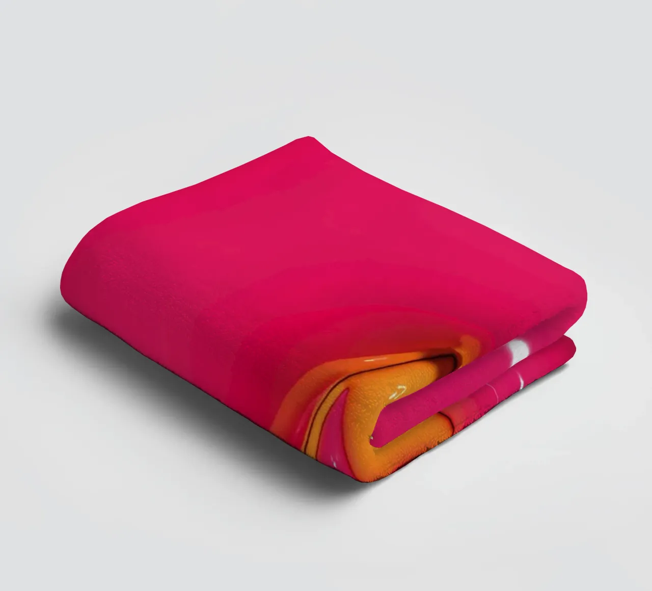 Bubblegum Inflate Initials A Pink towel by Malou-Studio