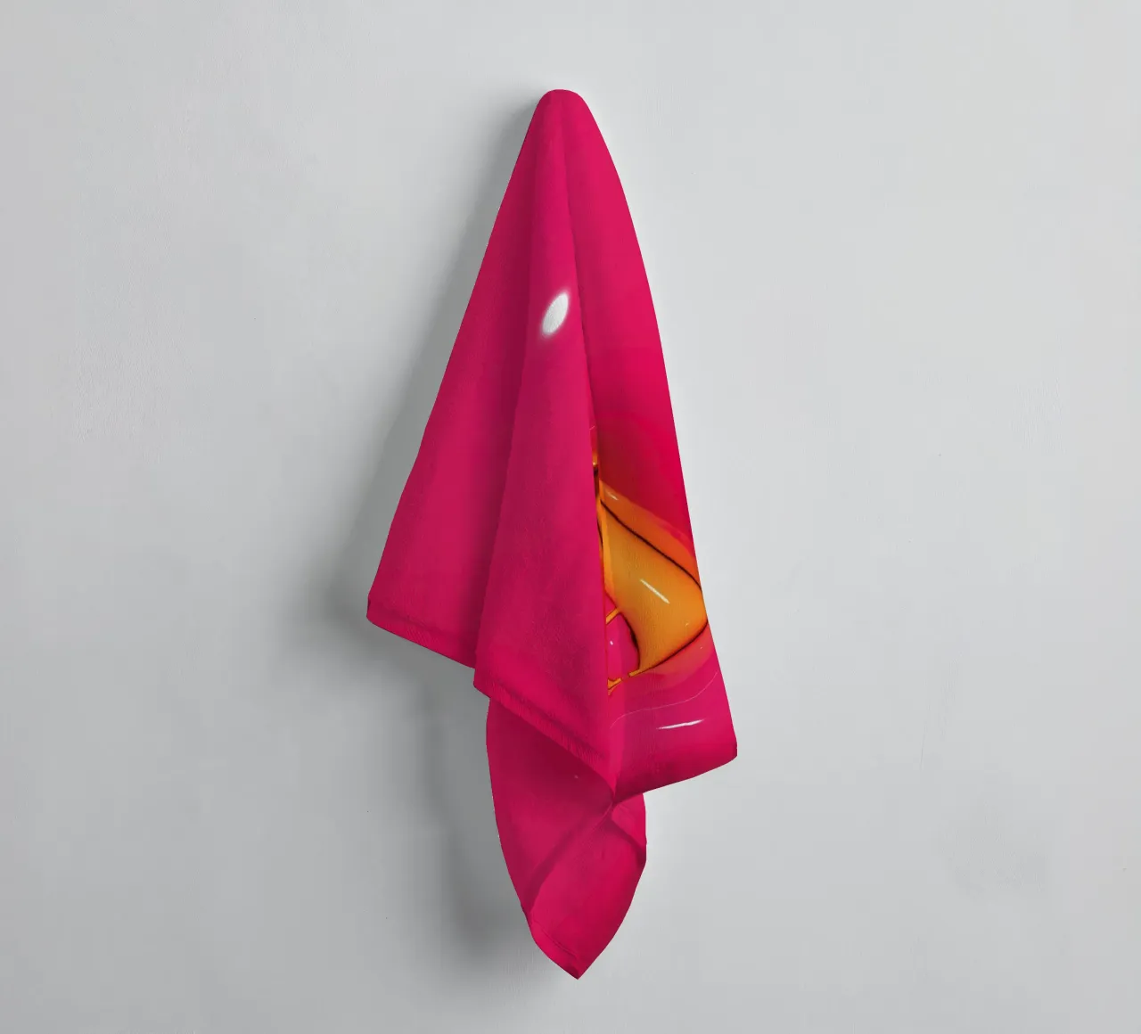 Bubblegum Inflate Initials A Pink towel by Malou-Studio