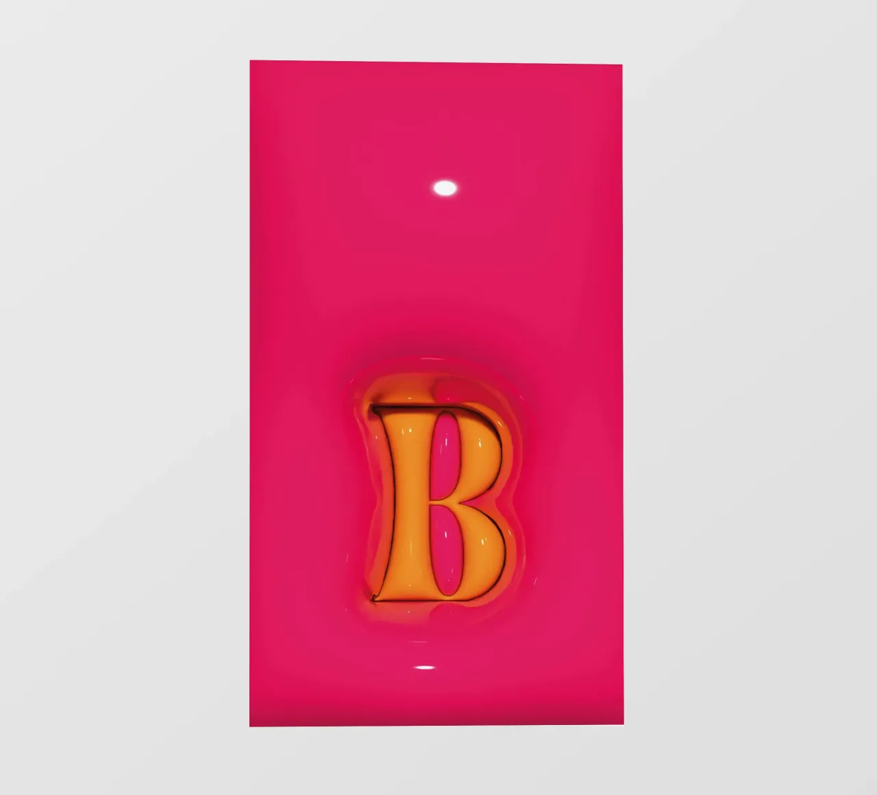 Gonfiaggio Bubblegum Iniziali B Rosa pellicola backlit da Malou-Studio