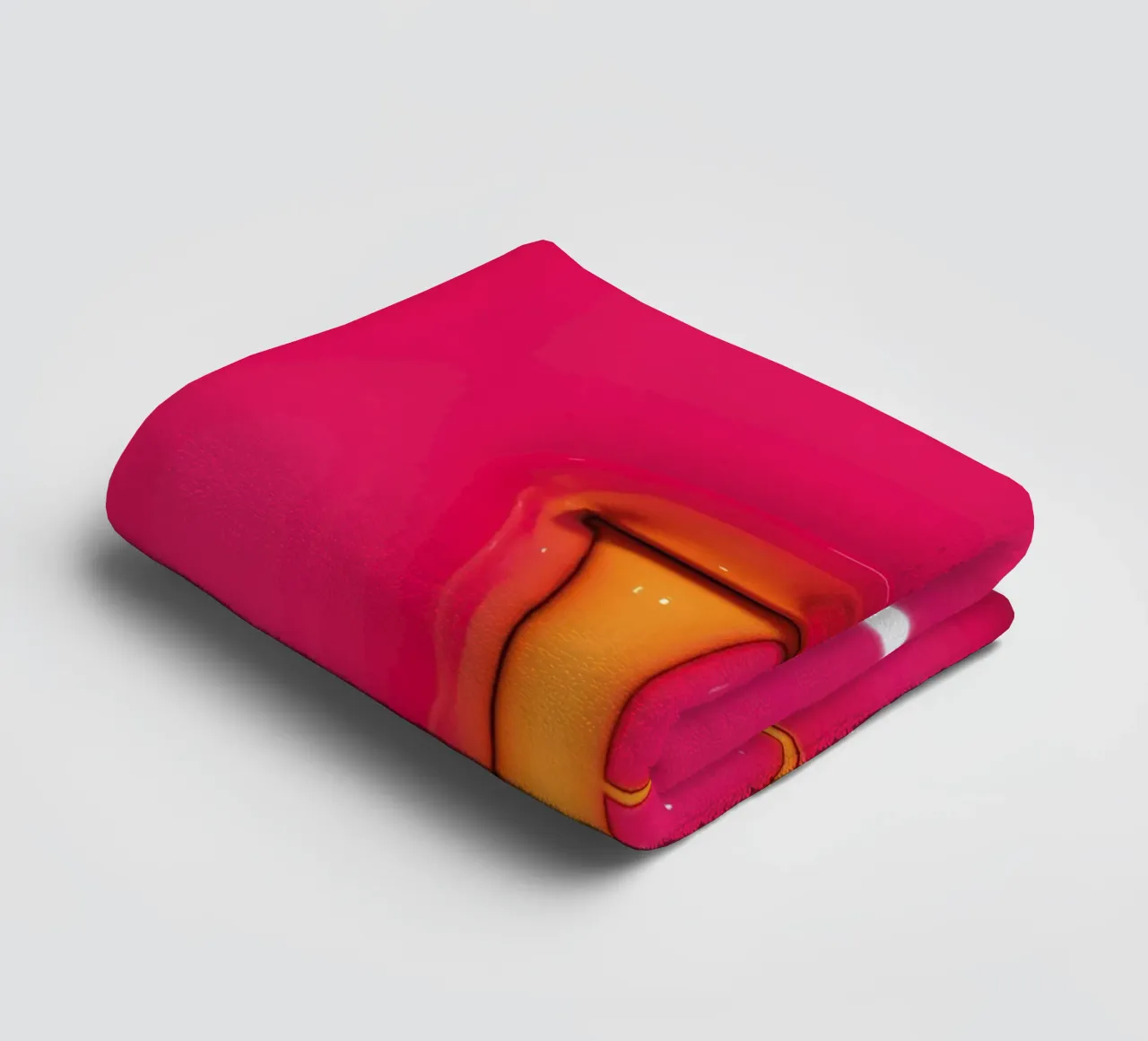 Bubblegum Inflate Initials B Pink towel by Malou-Studio