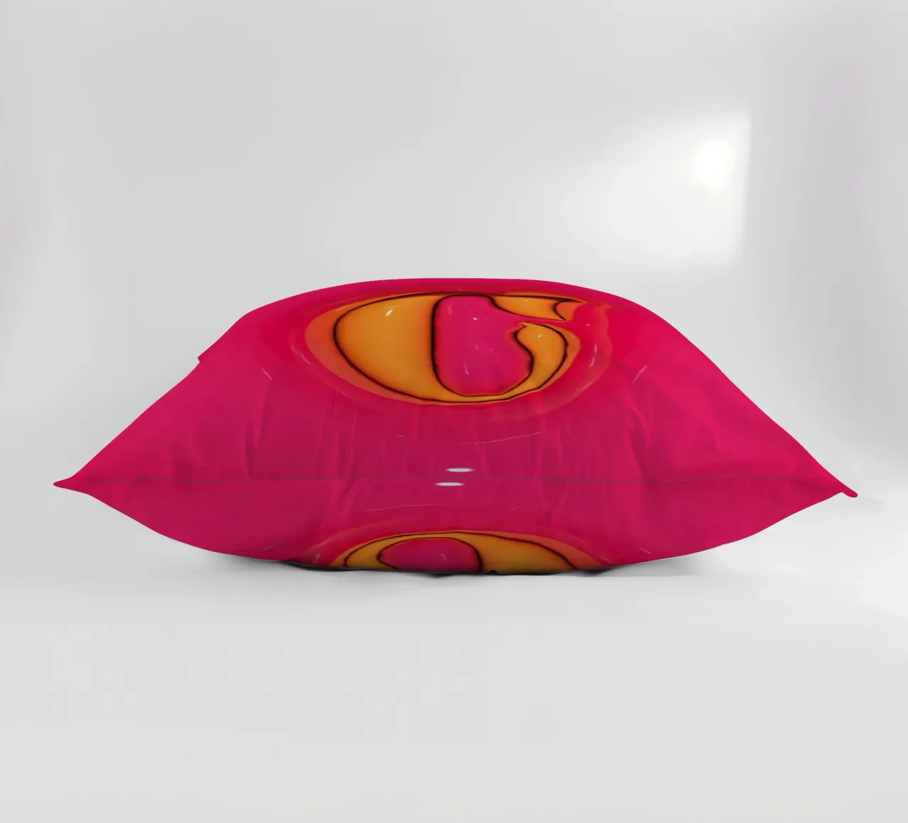 Gonfiaggio Bubblegum Iniziali C Rosa cuscino da Malou-Studio