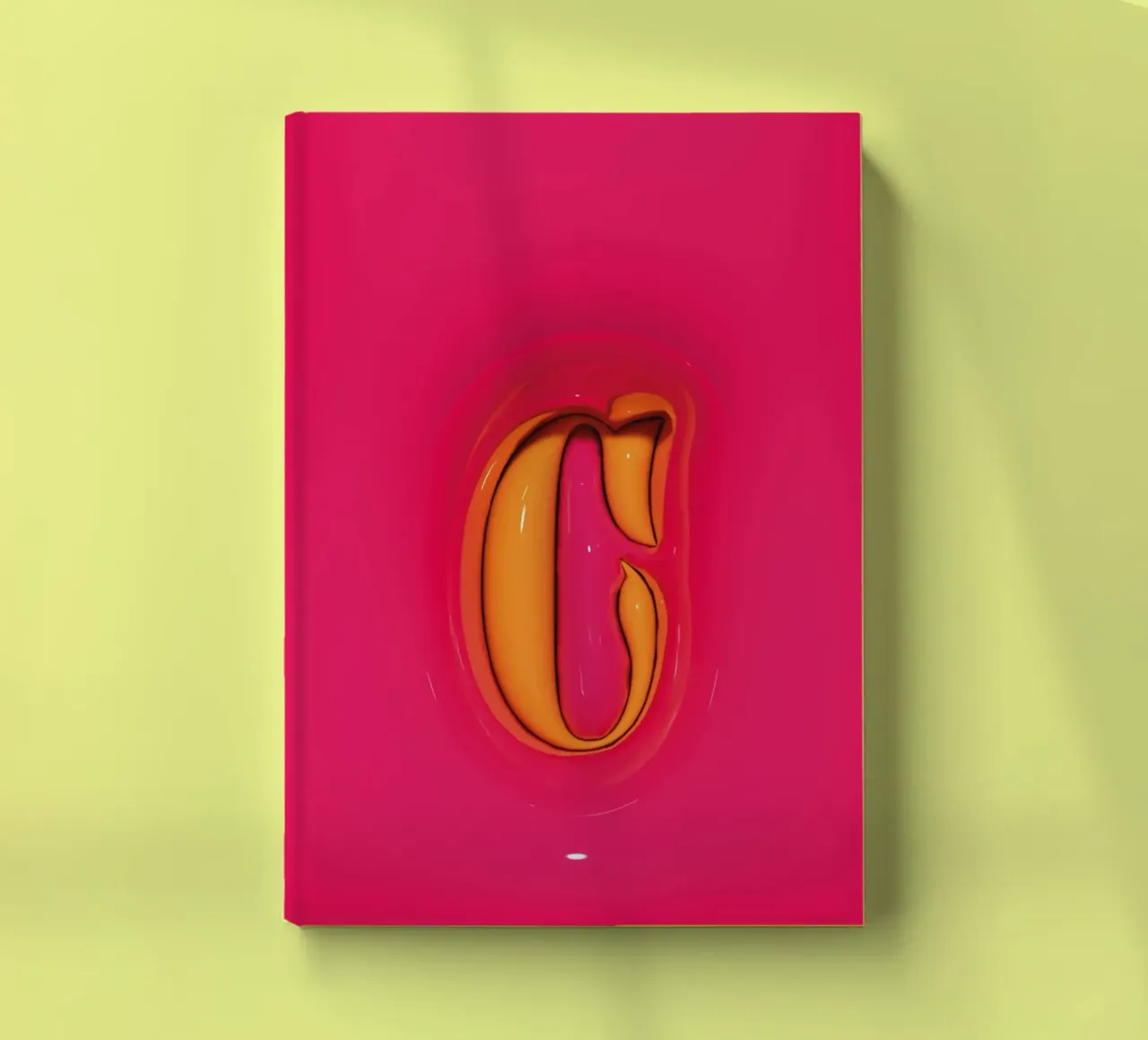 Bubblegum Inflate Initials C Pink notebook by Malou-Studio