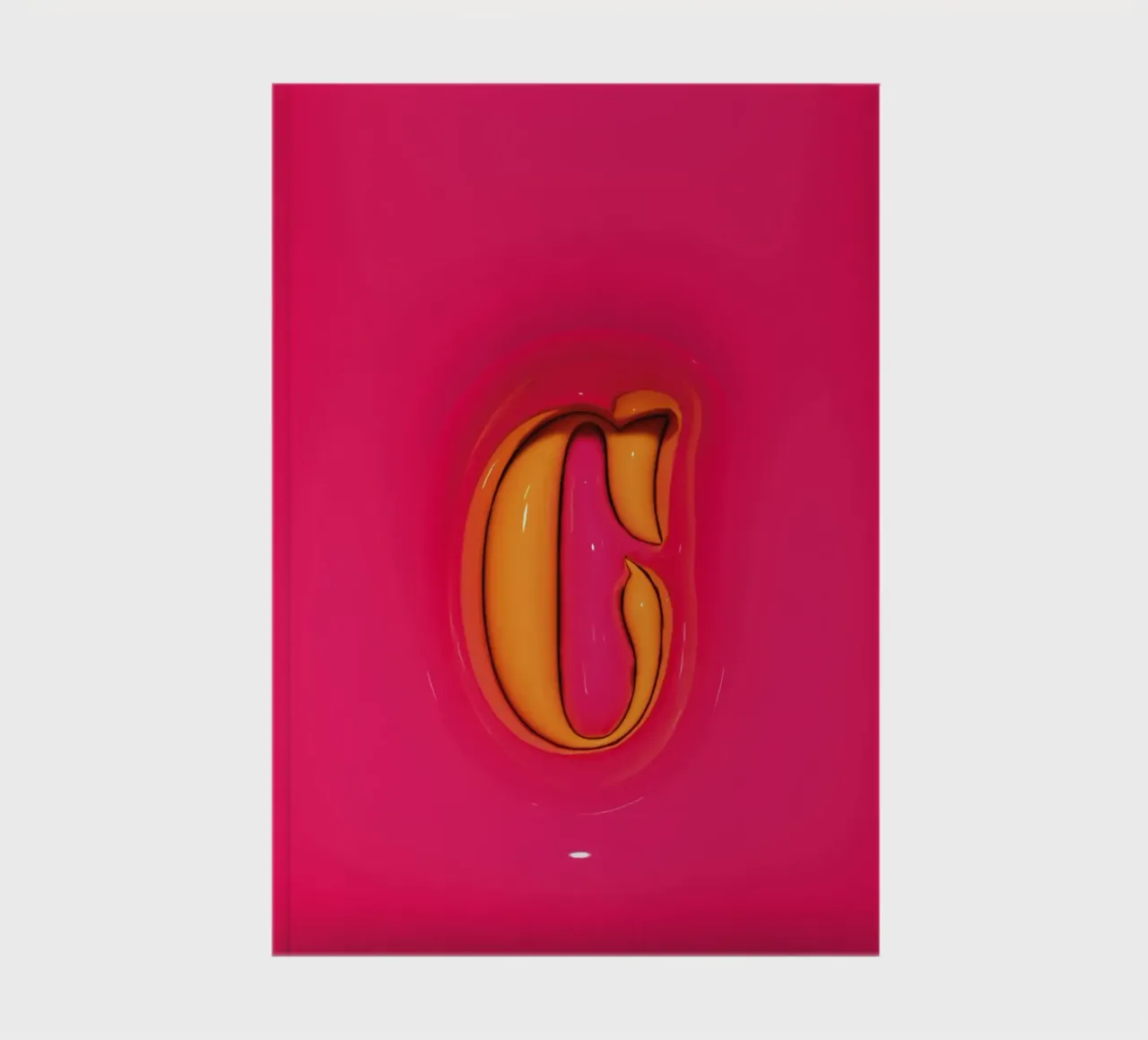 Bubblegum Inflate Initials C Pink notebook by Malou-Studio