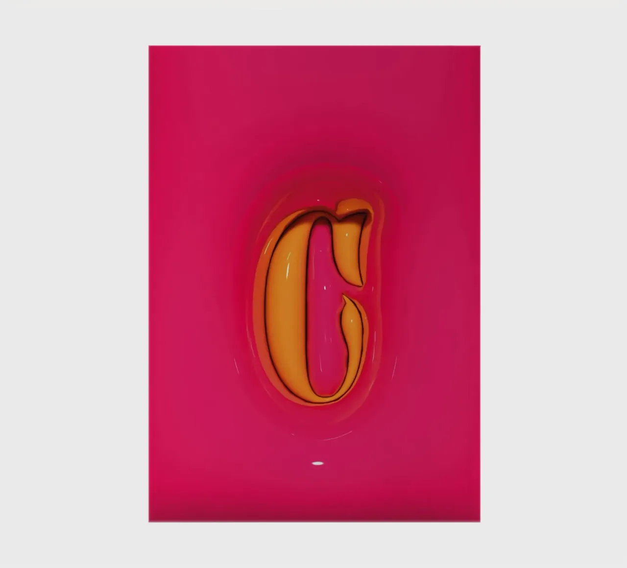 Bubblegum Inflate Initials C Pink notebook by Malou-Studio