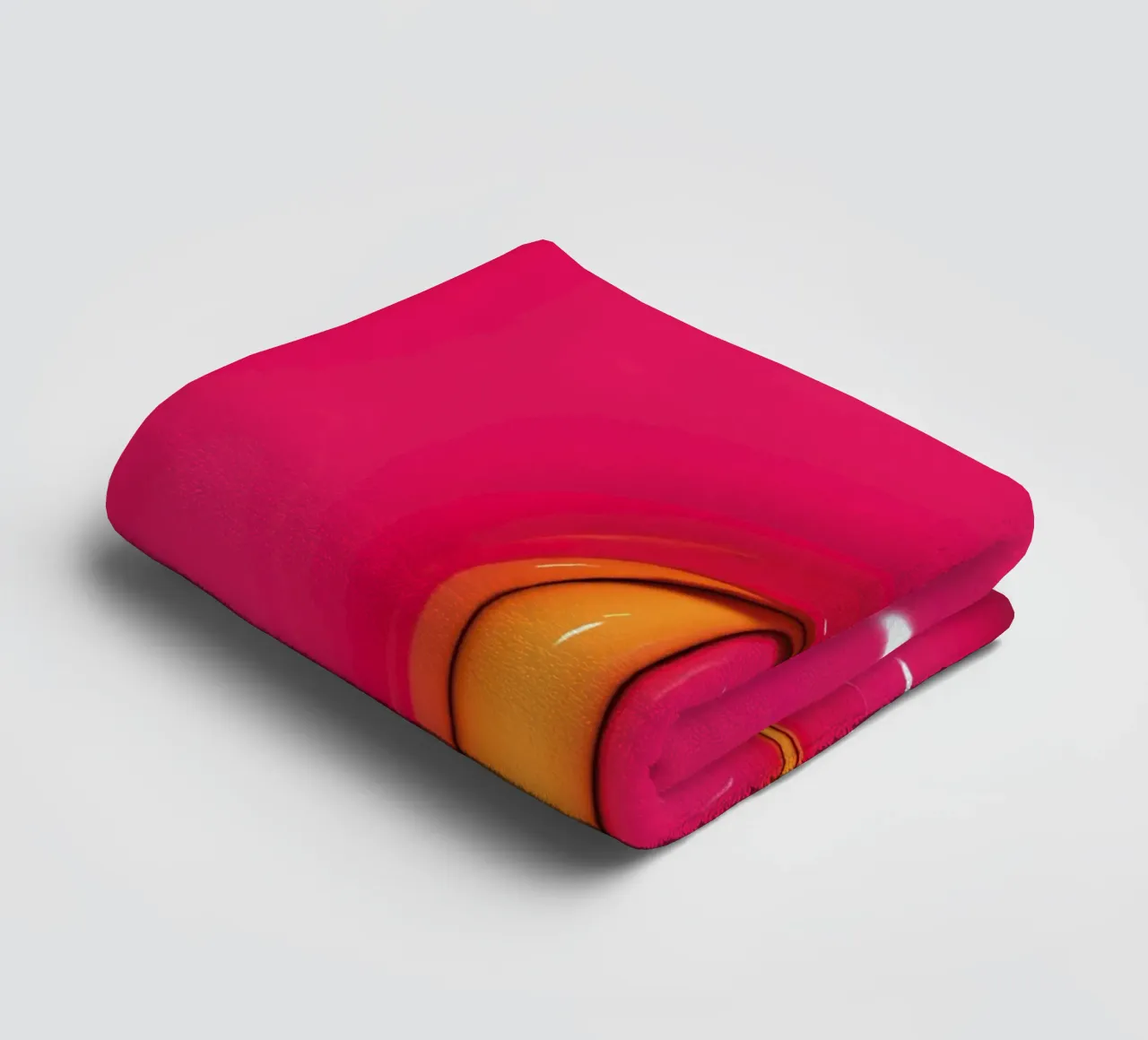 Bubblegum Inflate Initials C Pink towel by Malou-Studio