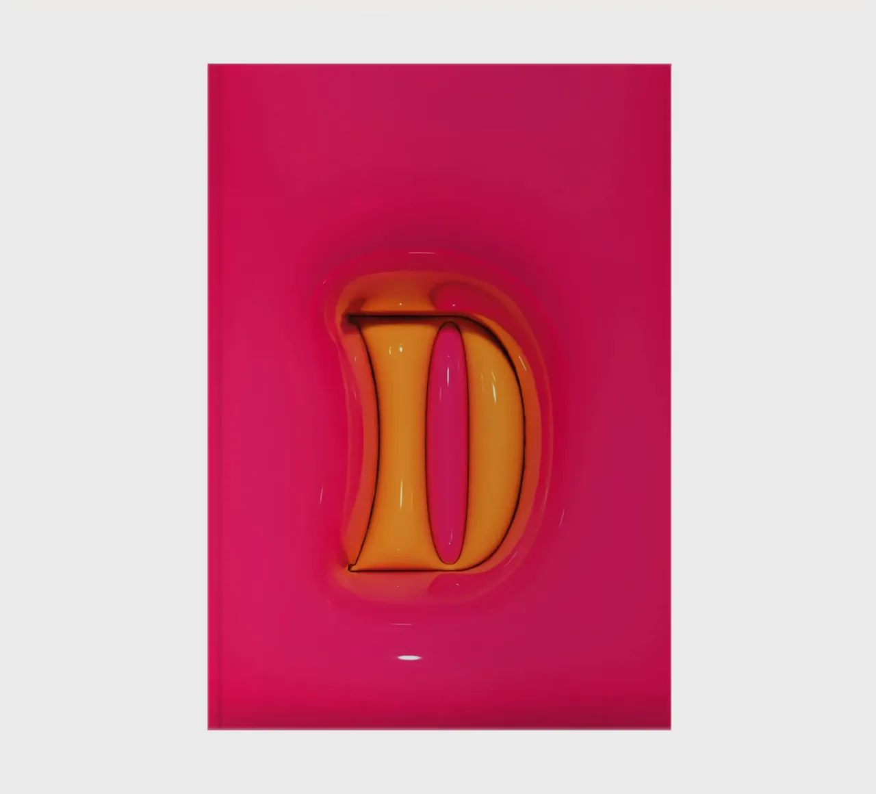 Bubblegum Inflate Initials D Pink notebook by Malou-Studio