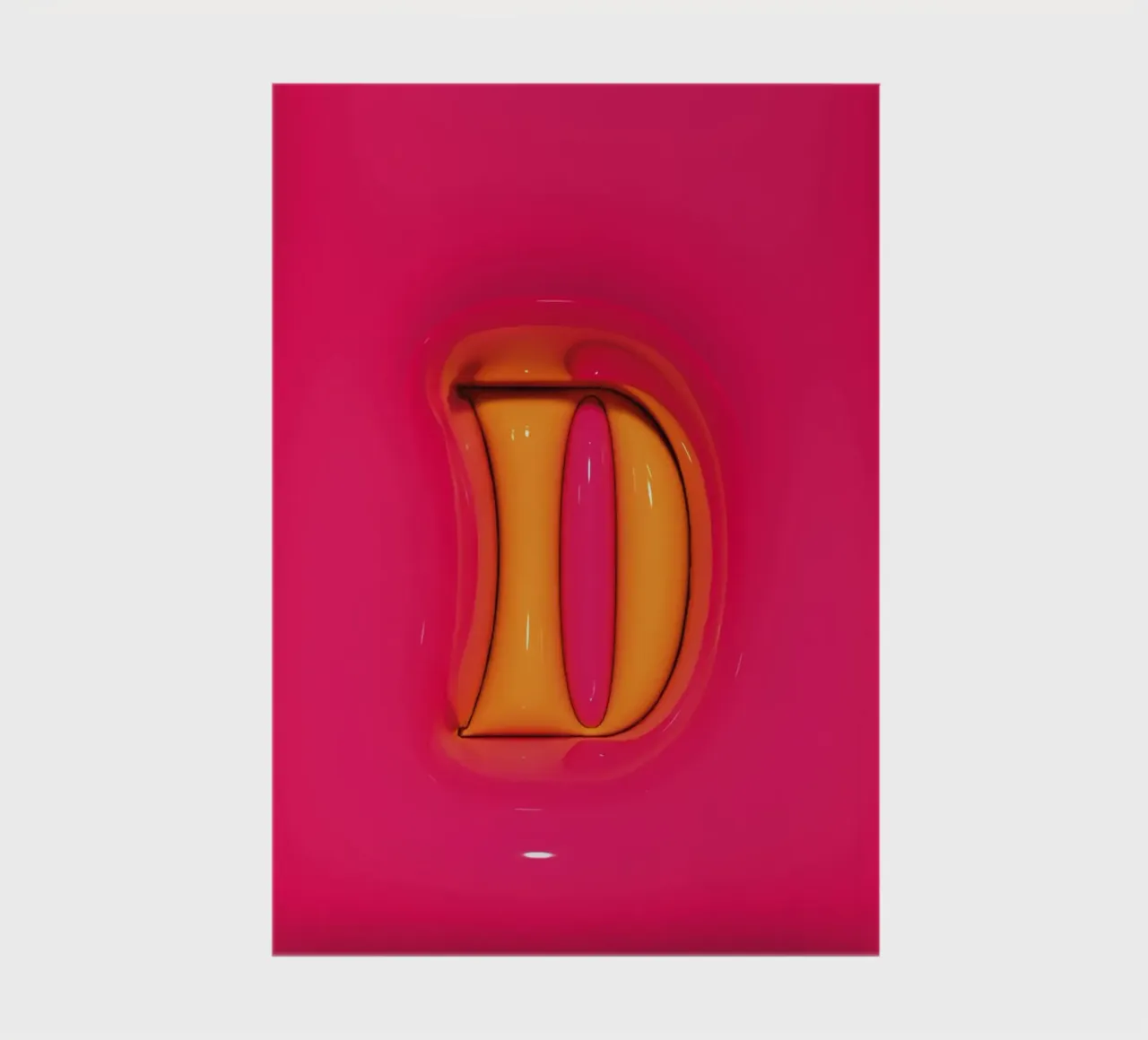 Bubblegum Inflate Initials D Pink notebook by Malou-Studio