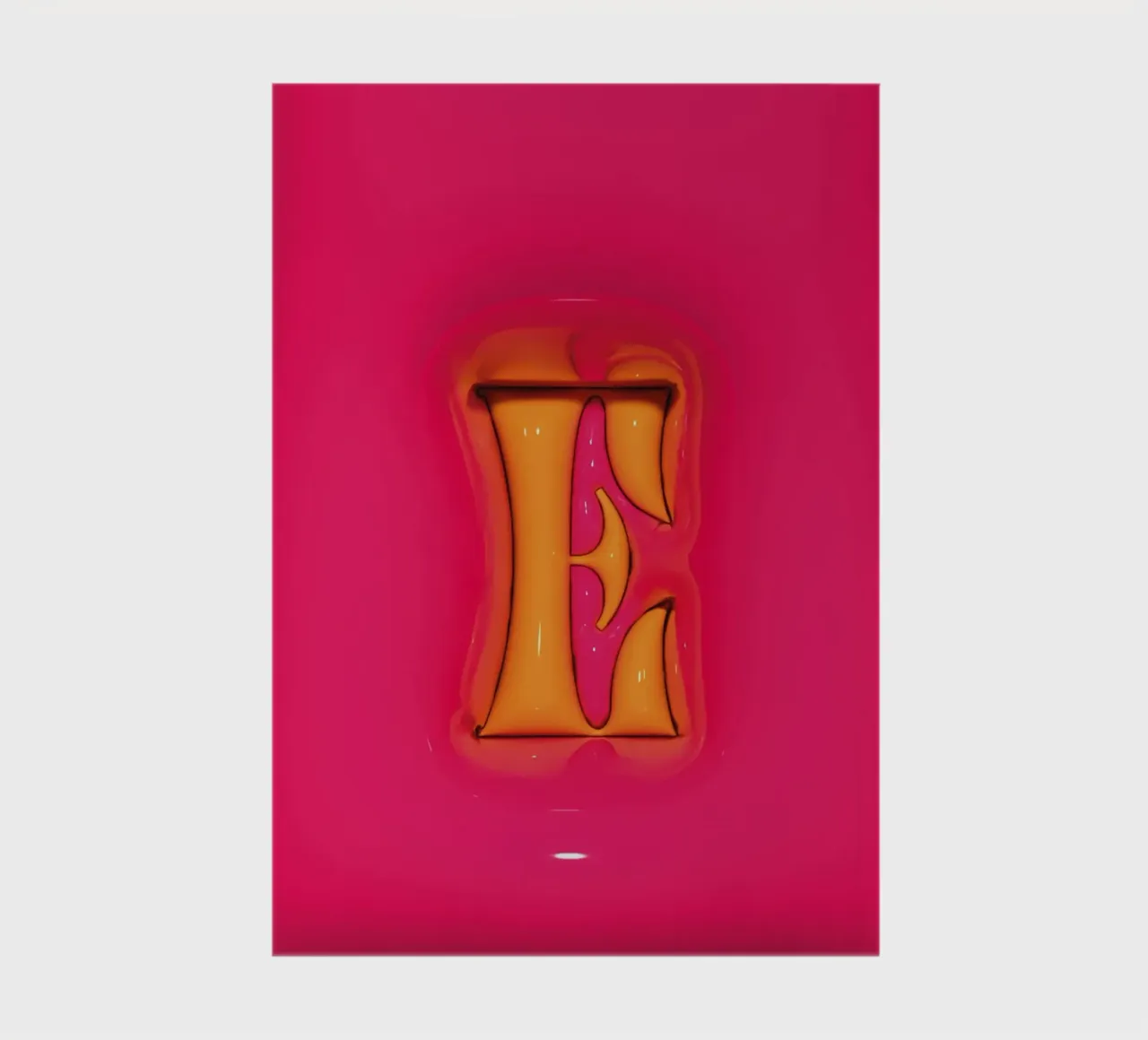 Bubblegum Inflate Initials E Pink notebook by Malou-Studio