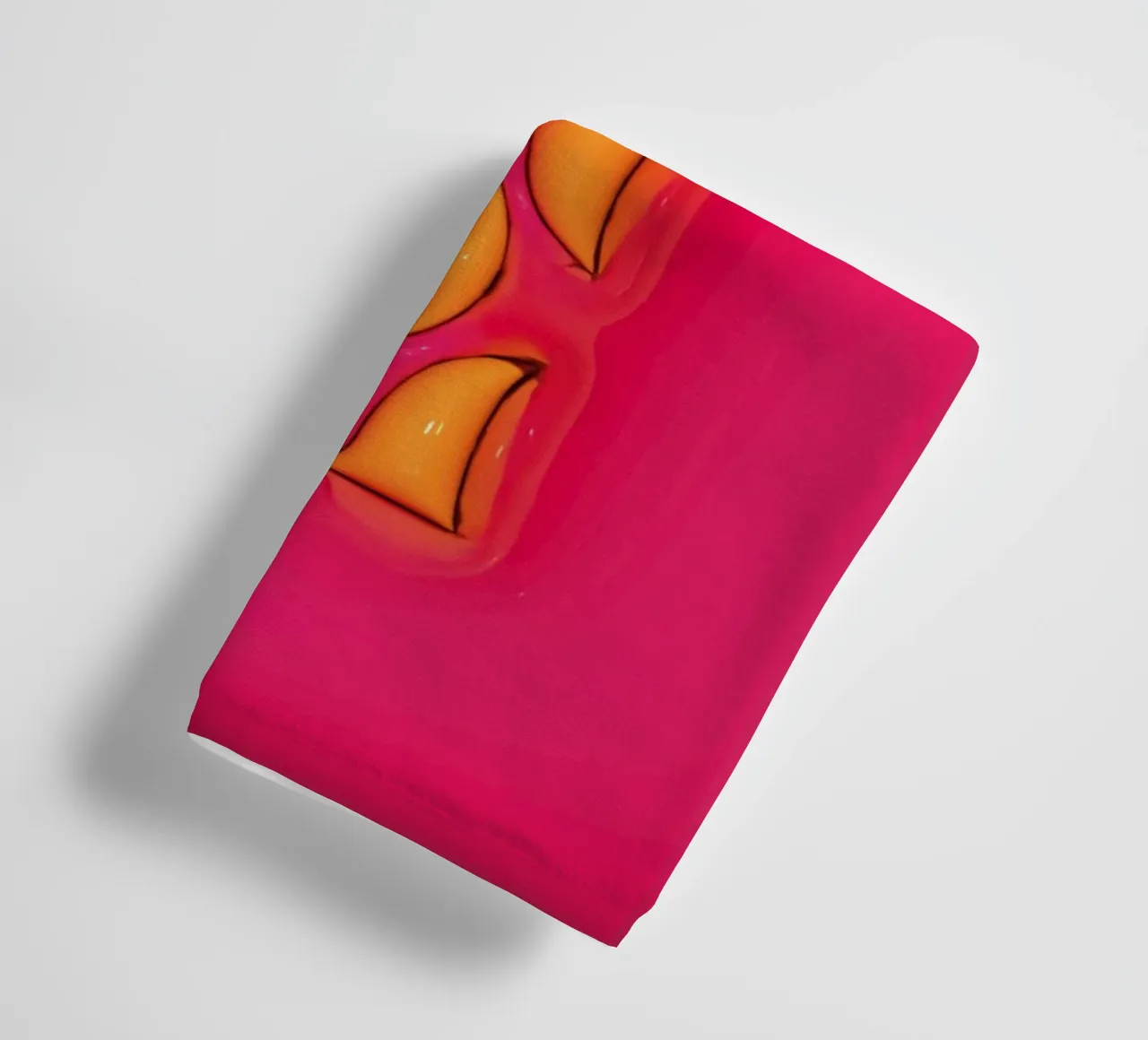 Bubblegum Inflate Initials E Pink towel by Malou-Studio