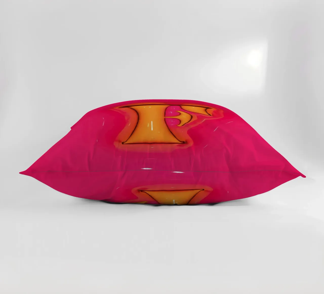 Gonfiaggio Bubblegum Iniziali F Rosa cuscino da Malou-Studio