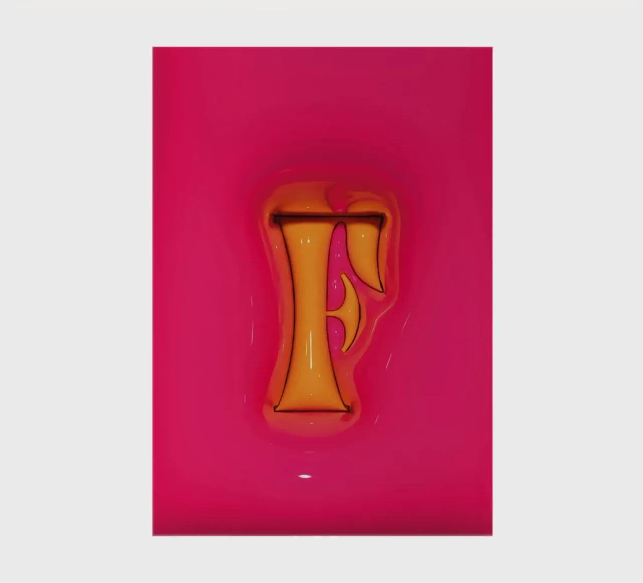 Bubblegum Inflate Initials F Pink notebook by Malou-Studio