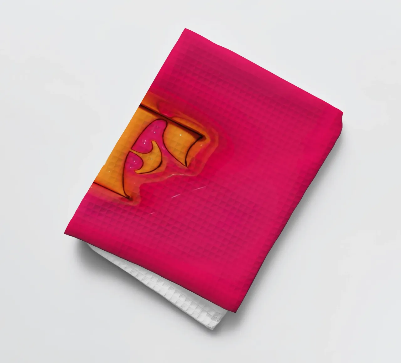 Bubblegum Inflate Initials F Pink torchon de Malou-Studio