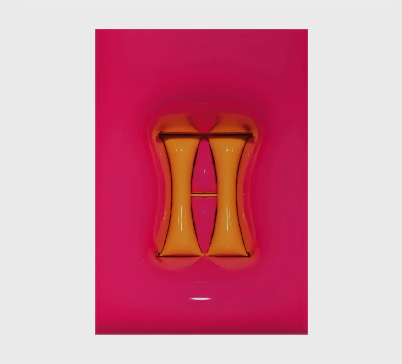 Bubblegum Inflate Initials H Pink notebook by Malou-Studio