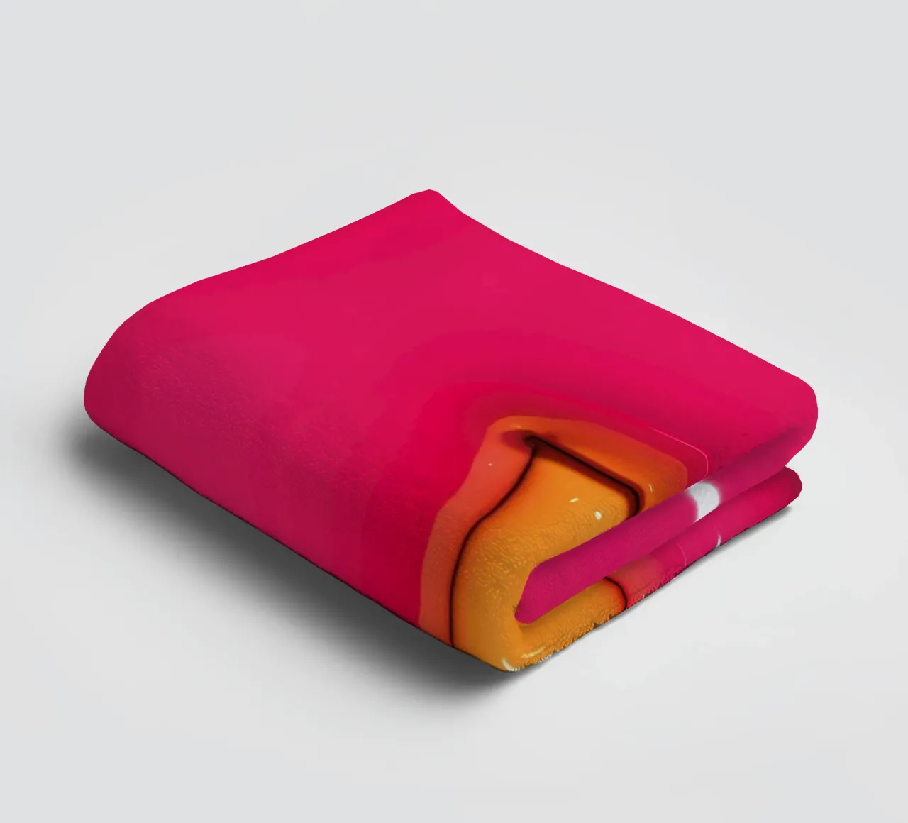 Bubblegum Inflate Initials I Pink towel by Malou-Studio