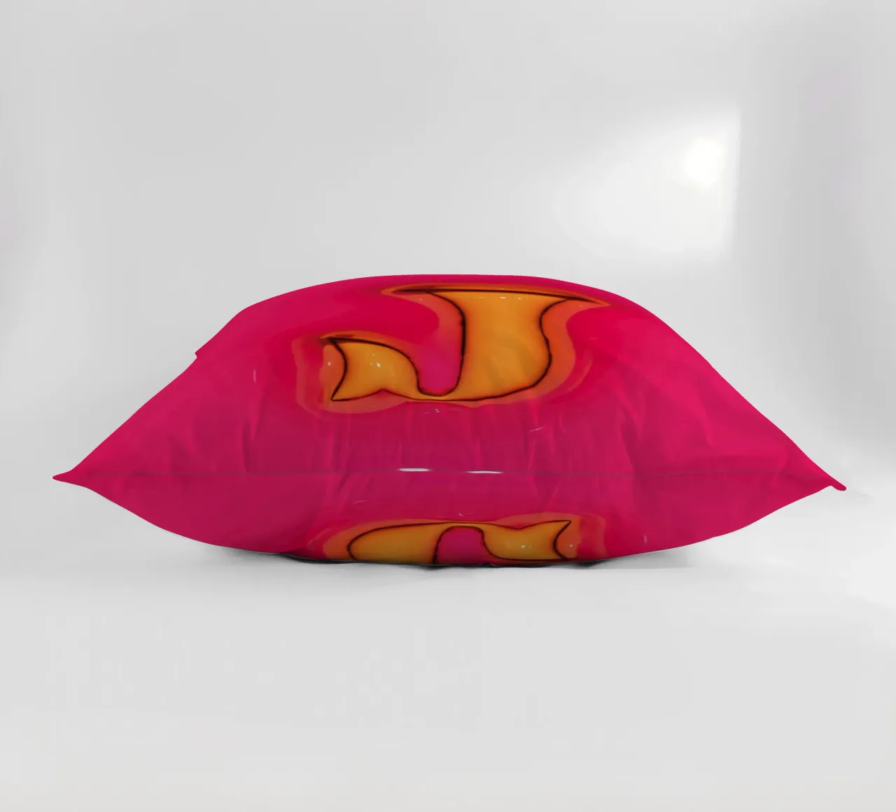 Bubblegum Inflate Initials J Pink decorative cushion by Malou-Studio