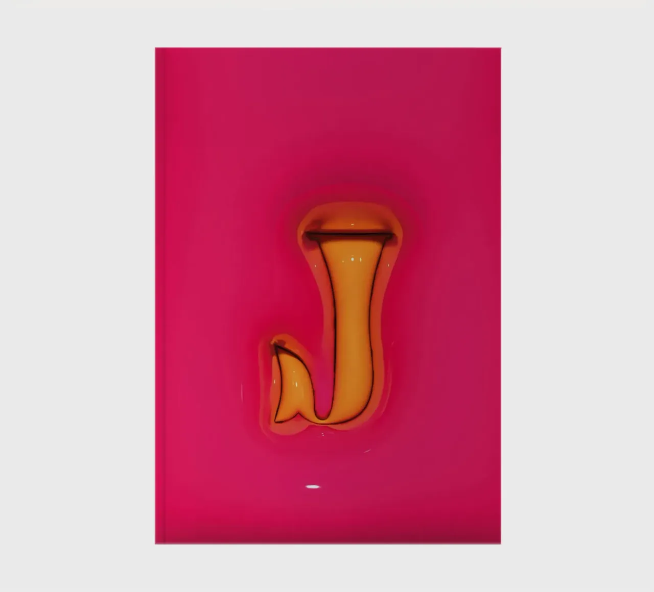 Bubblegum Inflate Initials J Pink notebook by Malou-Studio