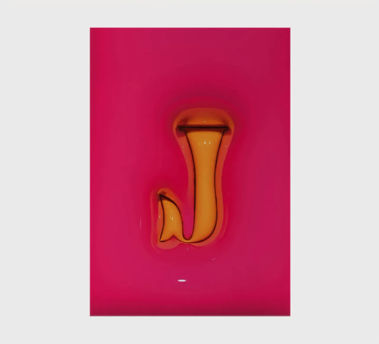 Bubblegum Inflate Initials J Pink notebook by Malou-Studio