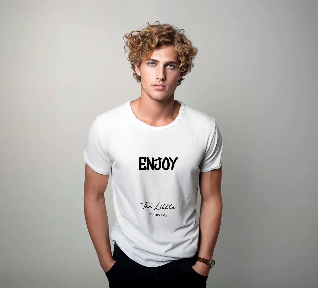 Godetevi le piccole cose Tipografia moderna minimalista t-shirt da YV TYPOGRAPHY