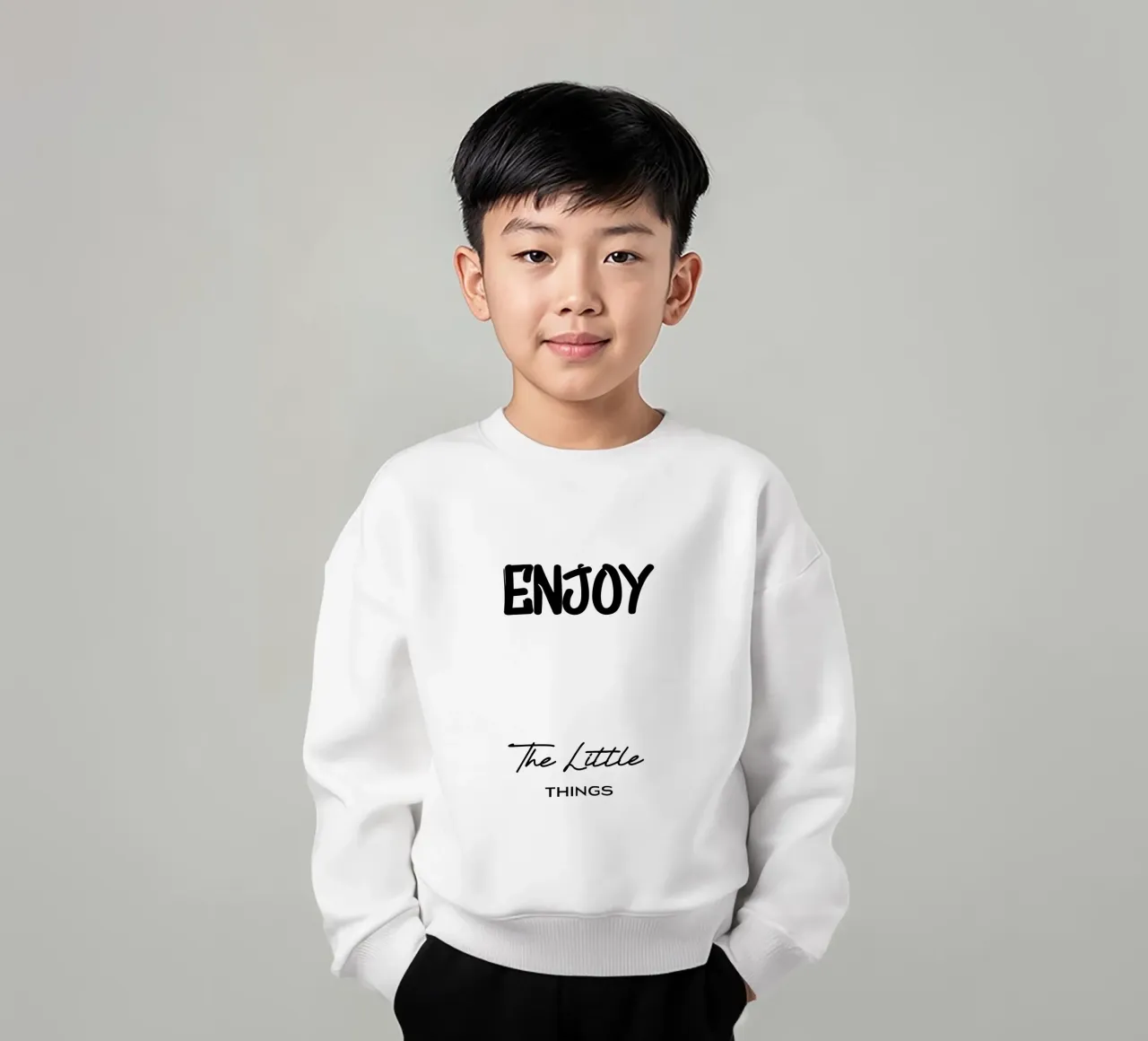Godetevi le piccole cose Tipografia moderna minimalista felpa bambino da YV TYPOGRAPHY