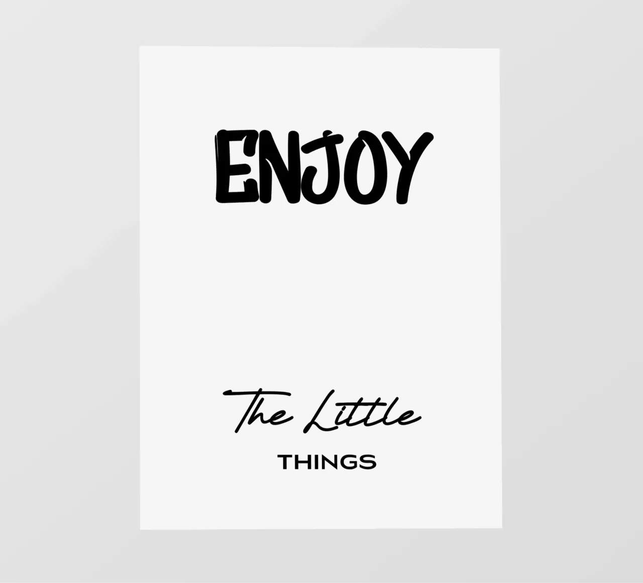 Godetevi le piccole cose Tipografia moderna minimalista telo in pvc da YV TYPOGRAPHY