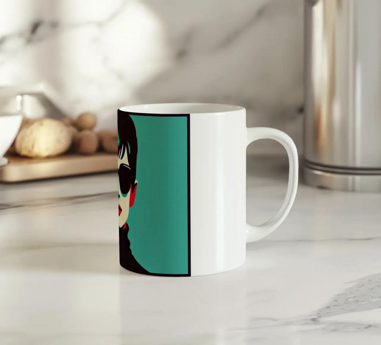 Audrey - Stampa poster d'epoca tazza in ceramica da posterprints-by-nomad