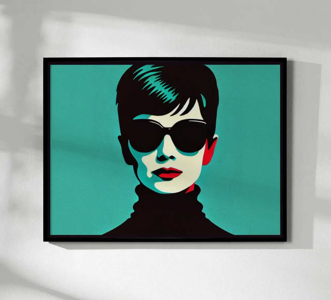 Audrey - Stampa poster d'epoca poster con telaio in alluminio da posterprints-by-nomad