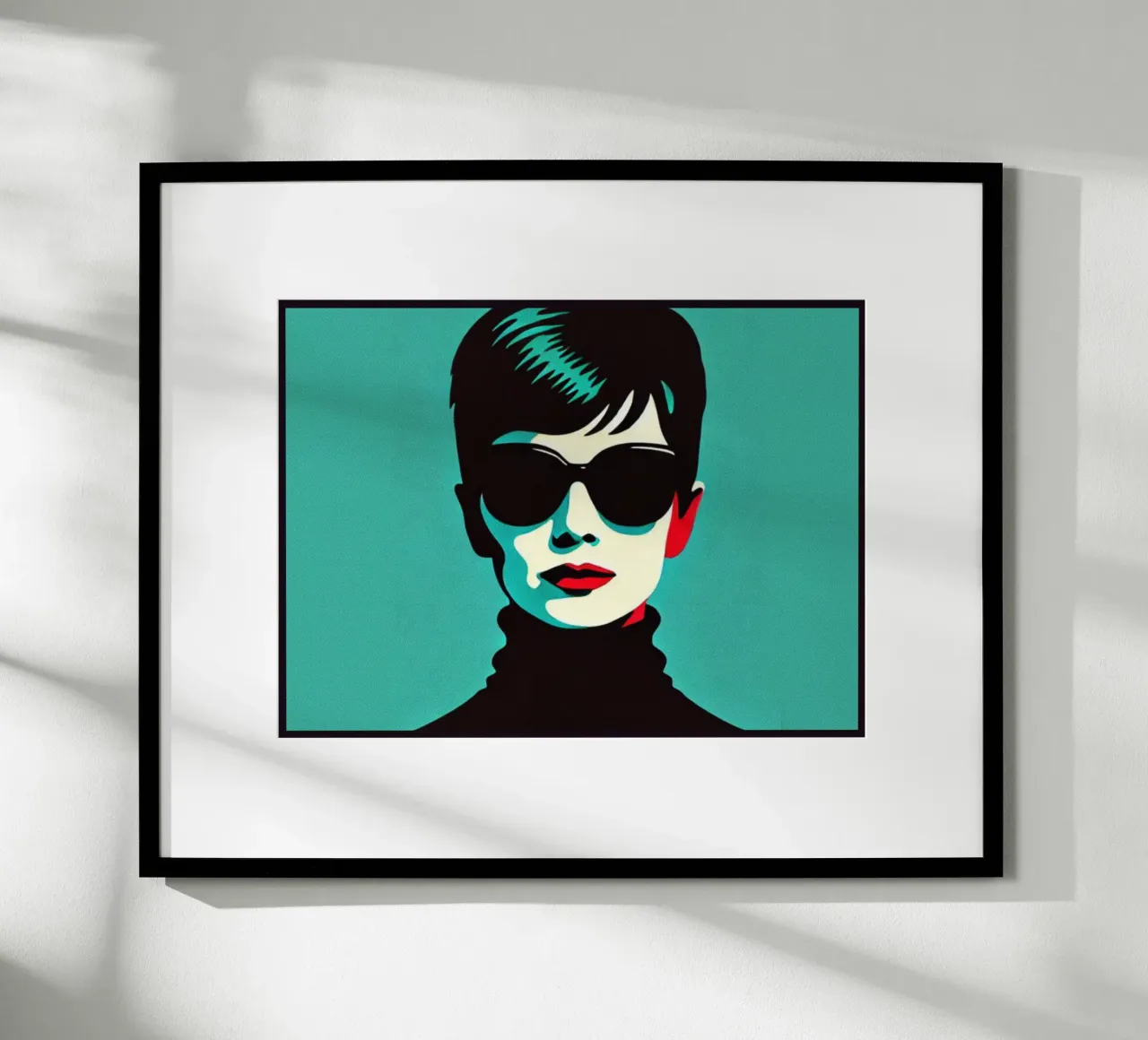 Audrey - Stampa poster d'epoca poster con telaio in alluminio da posterprints-by-nomad