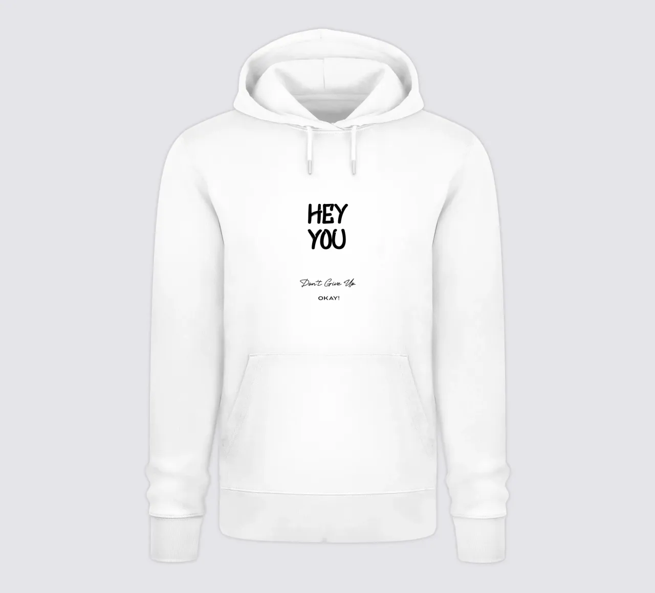Ehi tu non mollare Ok Tipografia minimalista felpa con cappuccio da YV TYPOGRAPHY