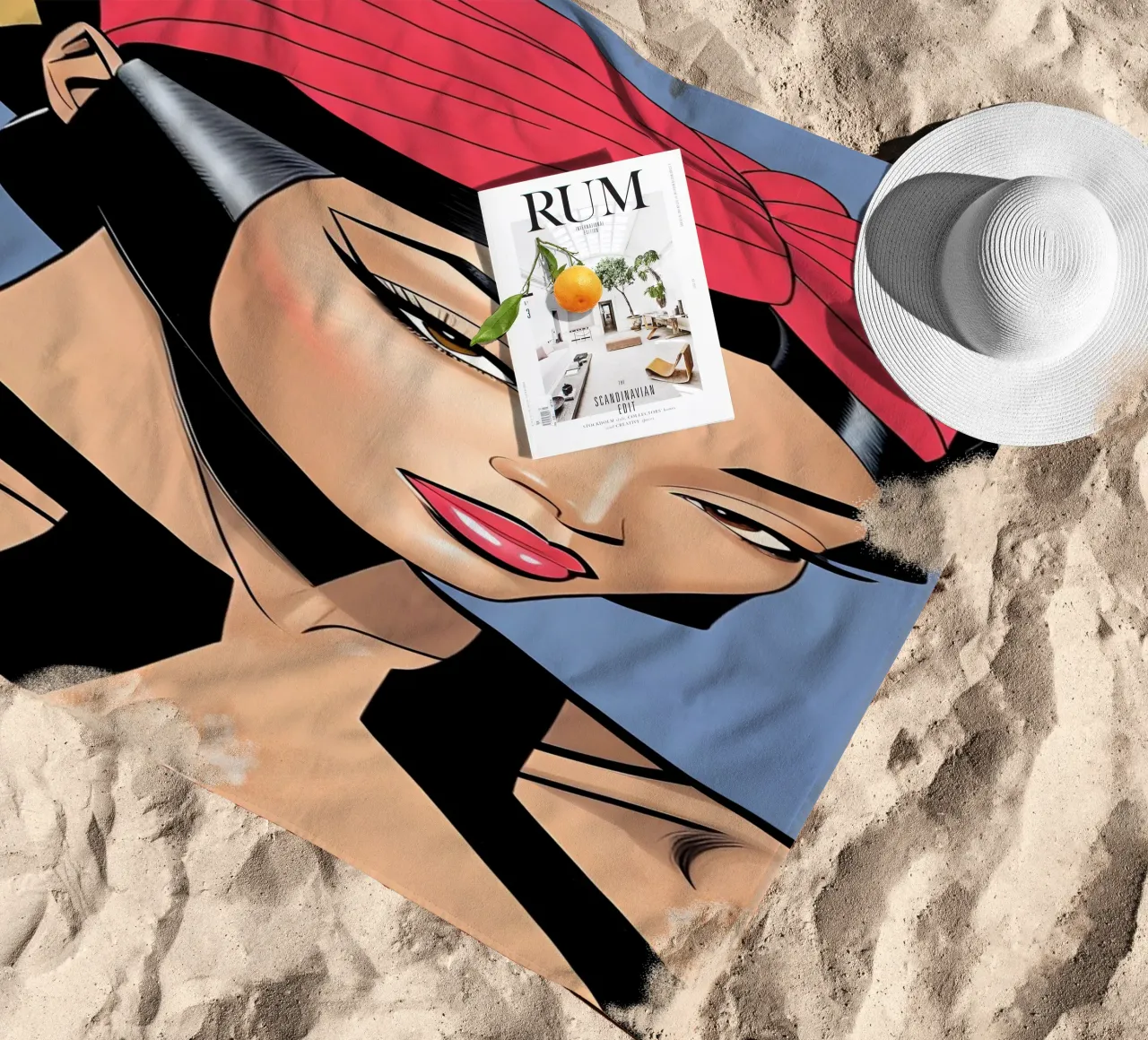 VOGUE FASHION MASTERPIECE beach towel by ART DECO