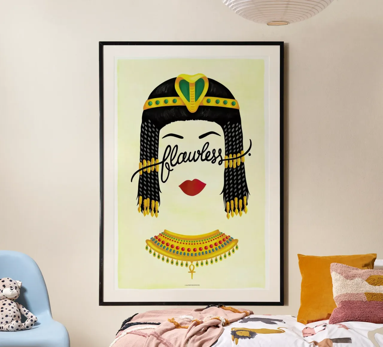 Flawless Cleopatra poster con telaio in plastica da Nour Tohme