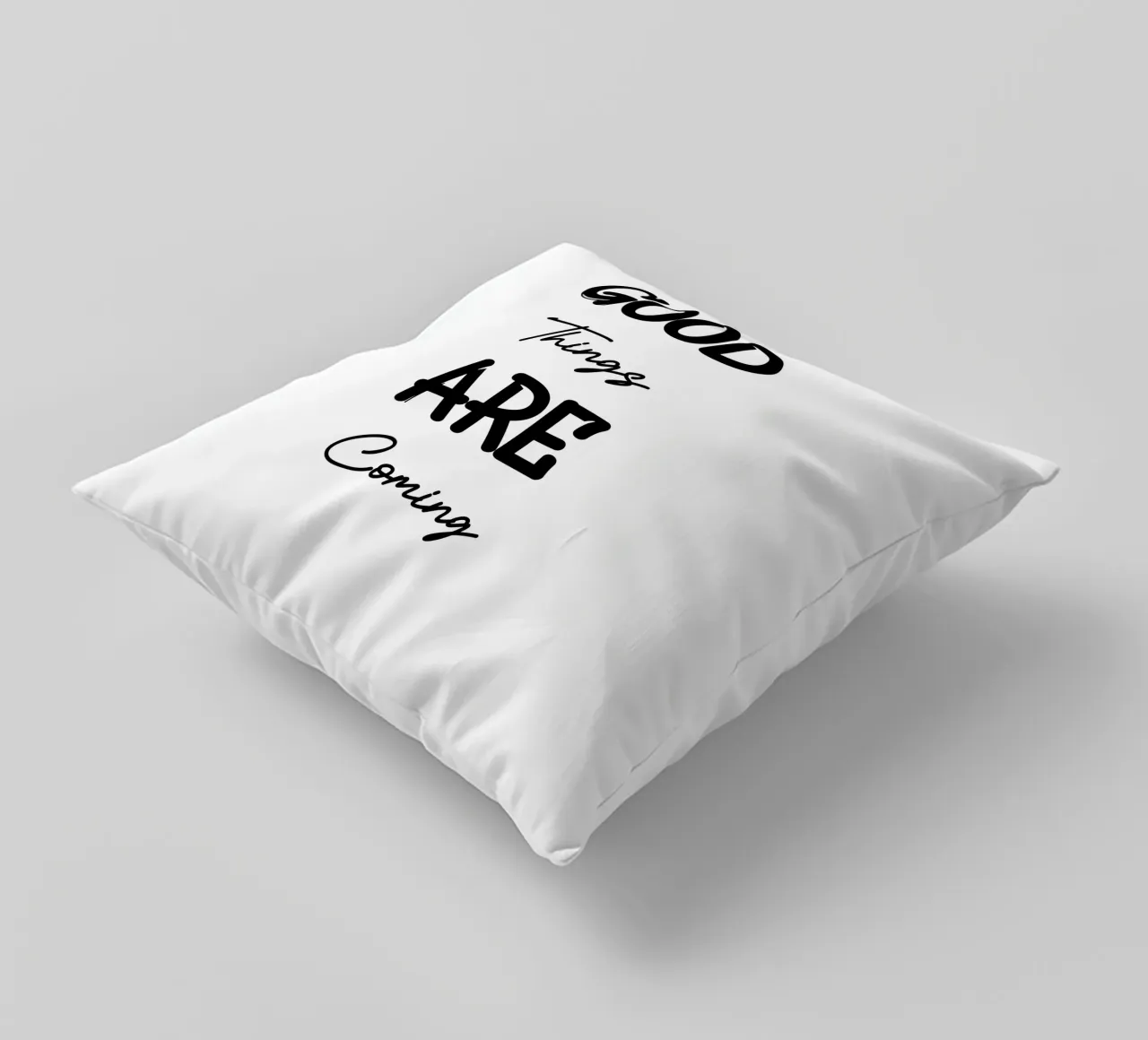 Good Things Are Coming Modern Style Typography coussin de YV TYPOGRAPHY