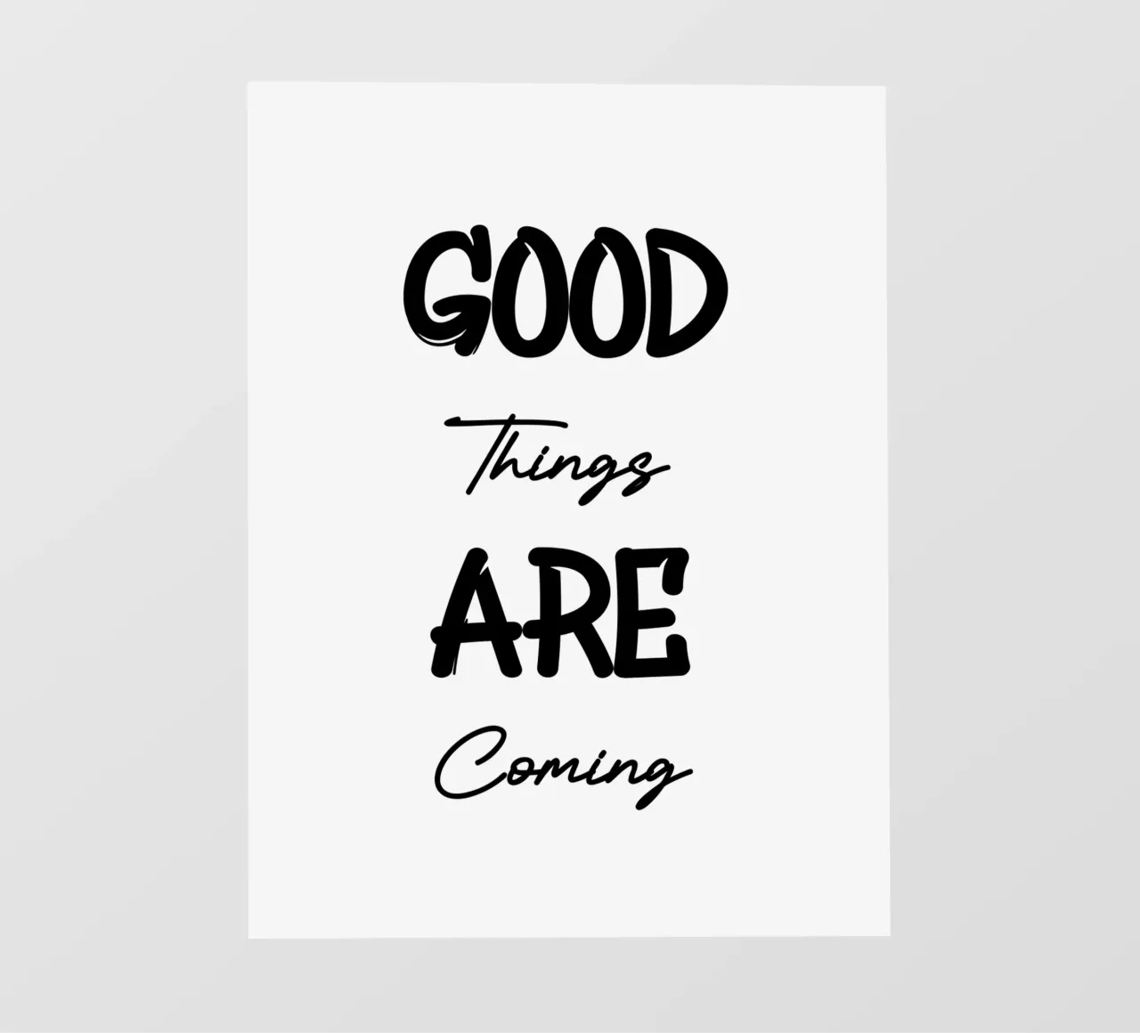 Le cose belle stanno arrivando Tipografia in stile moderno pellicola backlit da YV TYPOGRAPHY