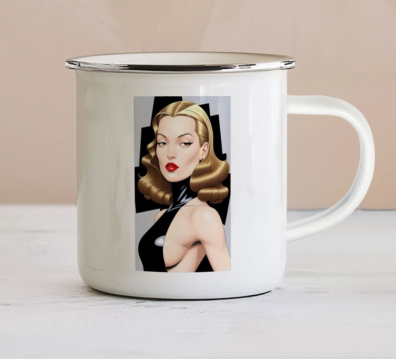 SEDUZIONE tazza in smalto da ART DECO