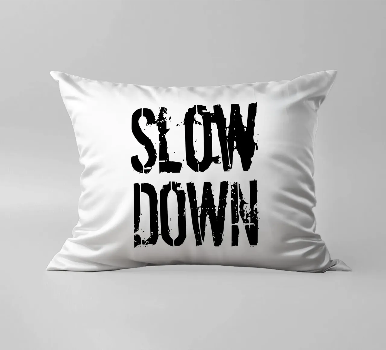 Tipografia estetica slow down cuscino da YV TYPOGRAPHY