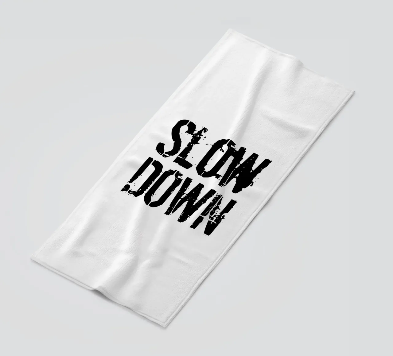 Tipografia estetica slow down telo mare da YV TYPOGRAPHY