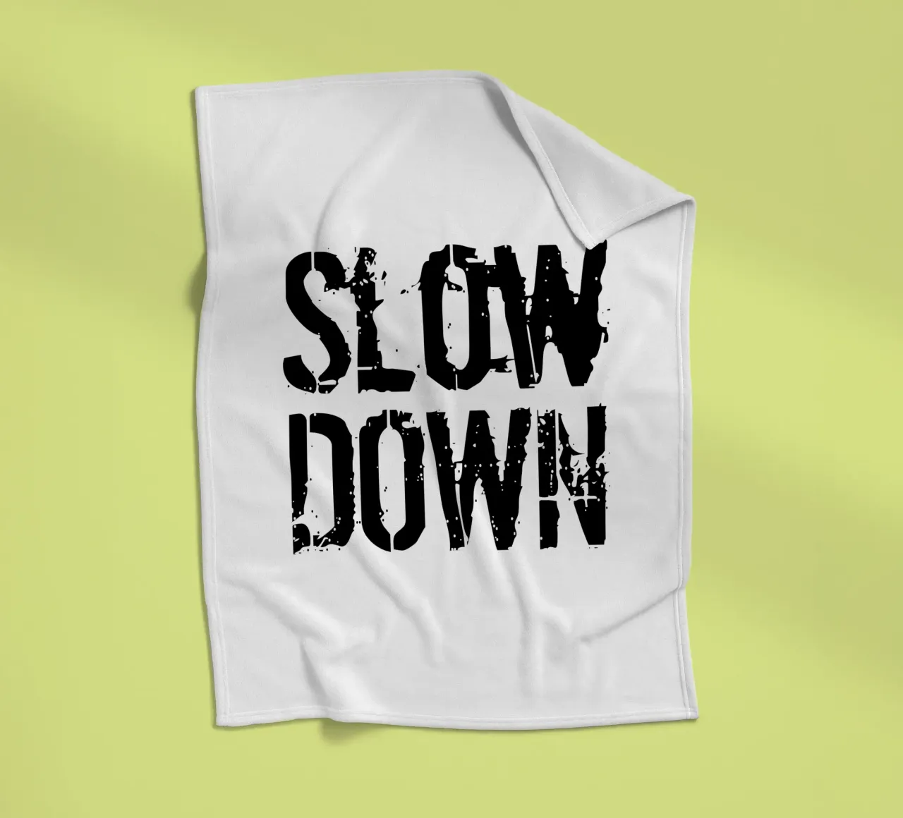 Tipografia estetica slow down coperta in pile da YV TYPOGRAPHY