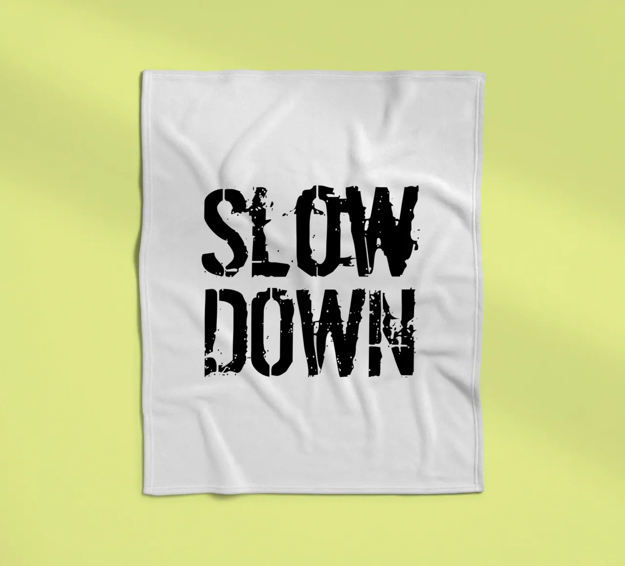 Tipografia estetica slow down coperta in pile da YV TYPOGRAPHY