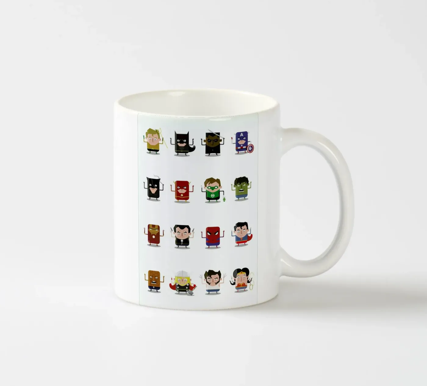 Superheroes ceramic mug by Ballooon