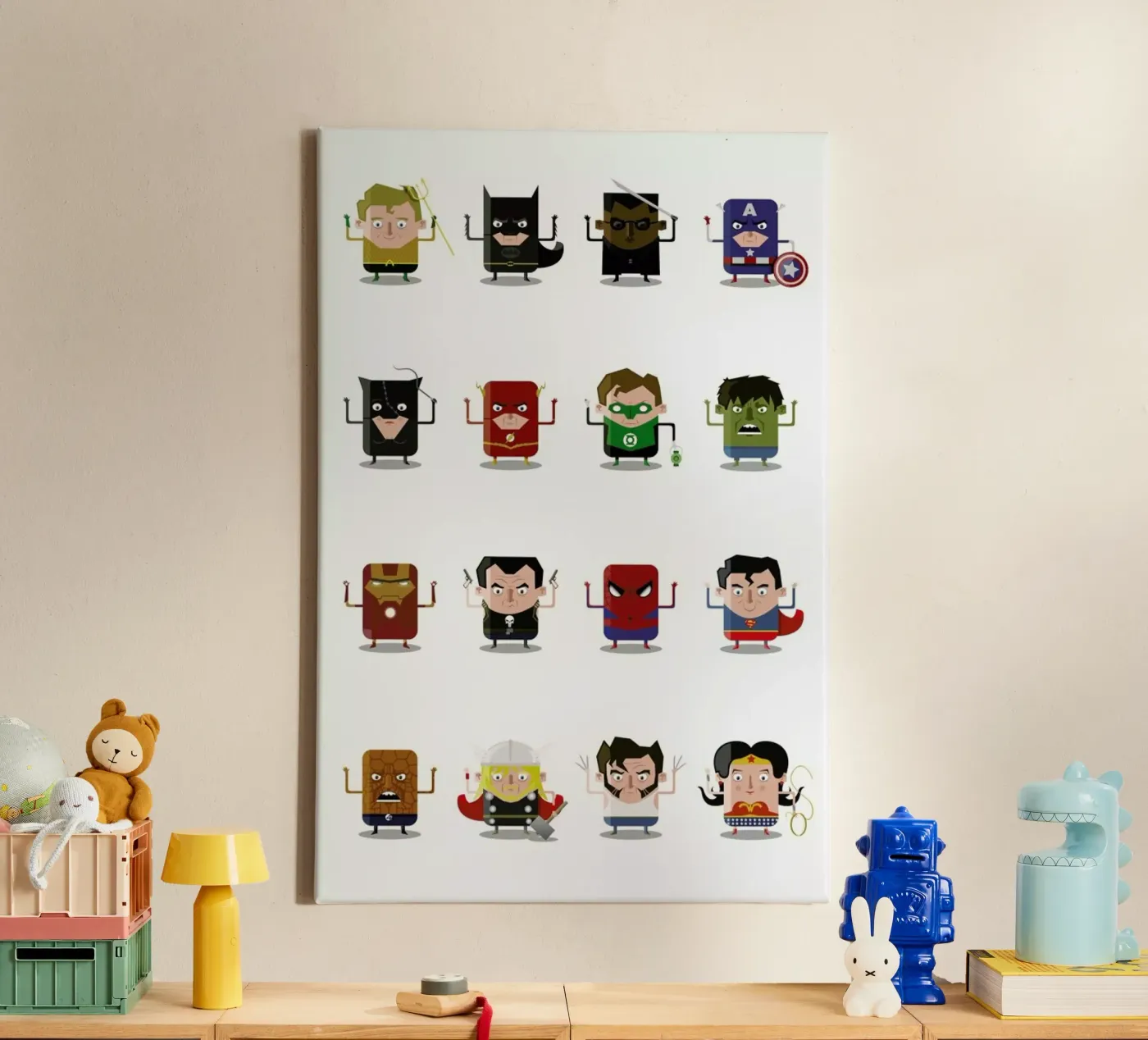 Superheroes canvas by Ballooon