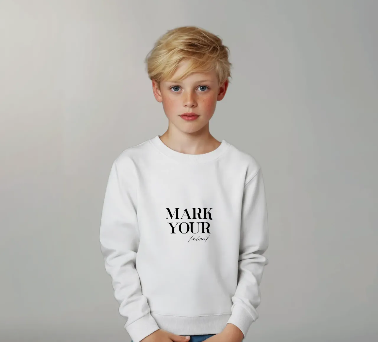Segnate il vostro talento Modernamente minimalista felpa bambino da YV TYPOGRAPHY