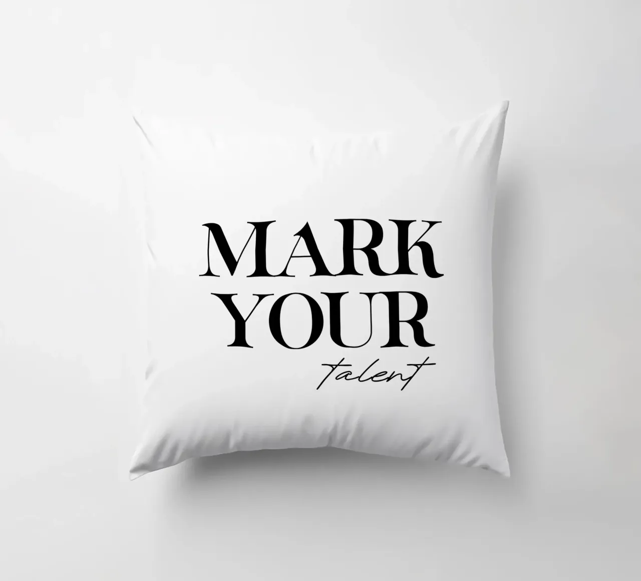 Segnate il vostro talento Modernamente minimalista cuscino da YV TYPOGRAPHY