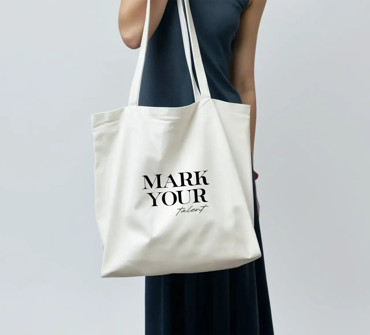 Markieren Sie Ihr Talent Modern Minimalist Jutebeutel von YV TYPOGRAPHY