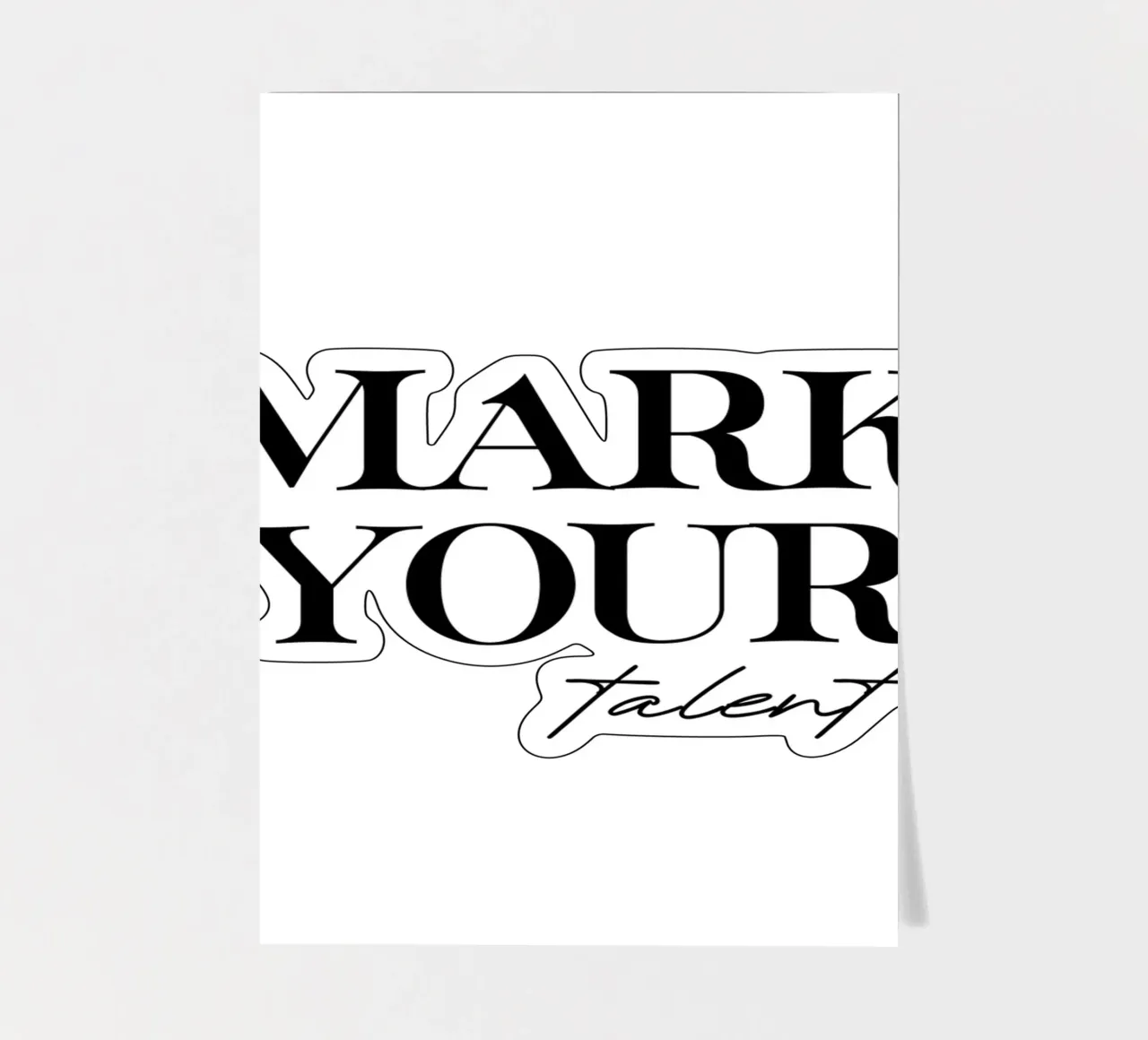 Markieren Sie Ihr Talent Modern Minimalist Stickerbogen von YV TYPOGRAPHY