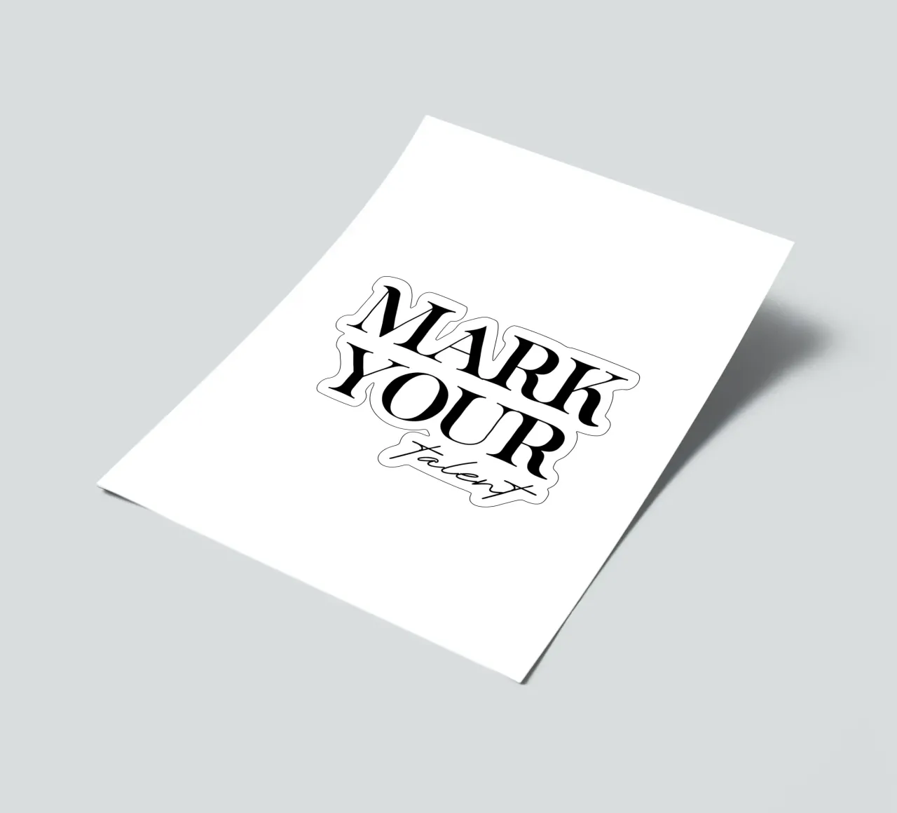 Markieren Sie Ihr Talent Modern Minimalist Stickerbogen von YV TYPOGRAPHY
