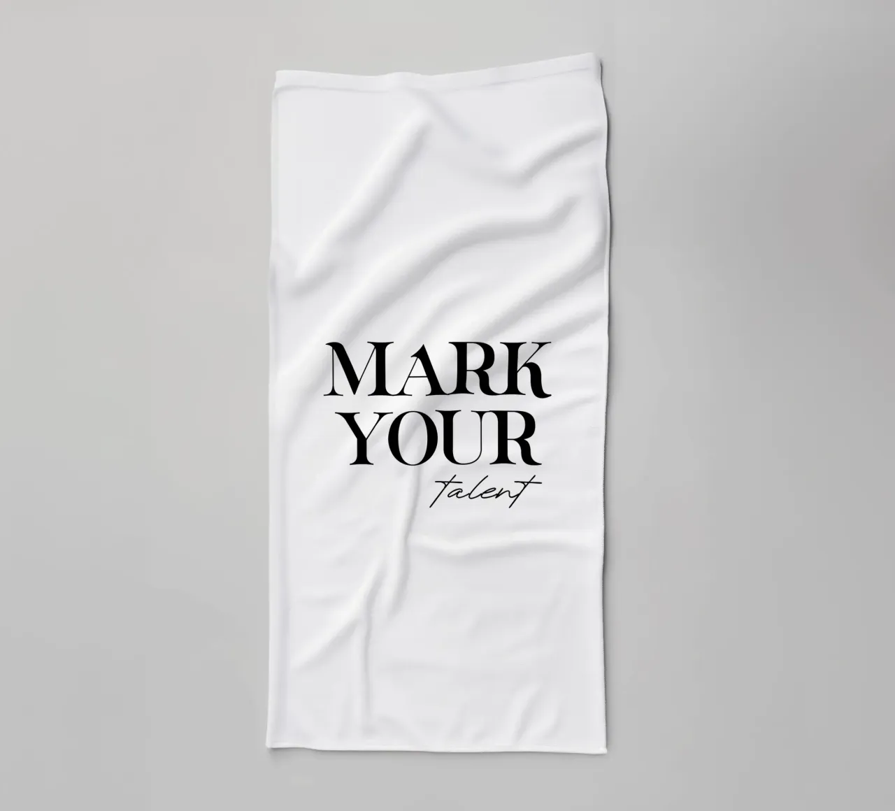 Markieren Sie Ihr Talent Modern Minimalist Handtuch von YV TYPOGRAPHY