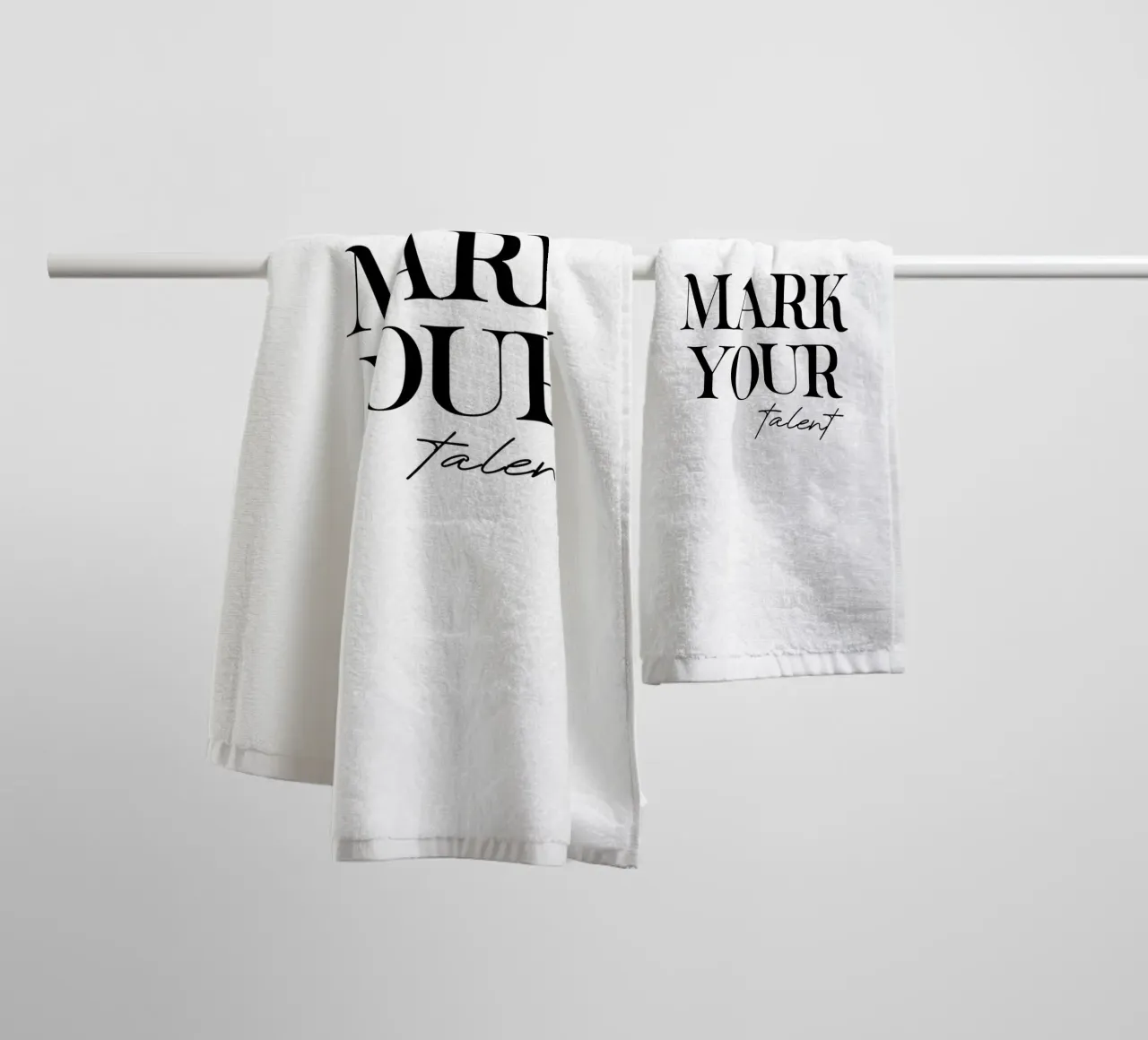 Markieren Sie Ihr Talent Modern Minimalist Handtuch von YV TYPOGRAPHY