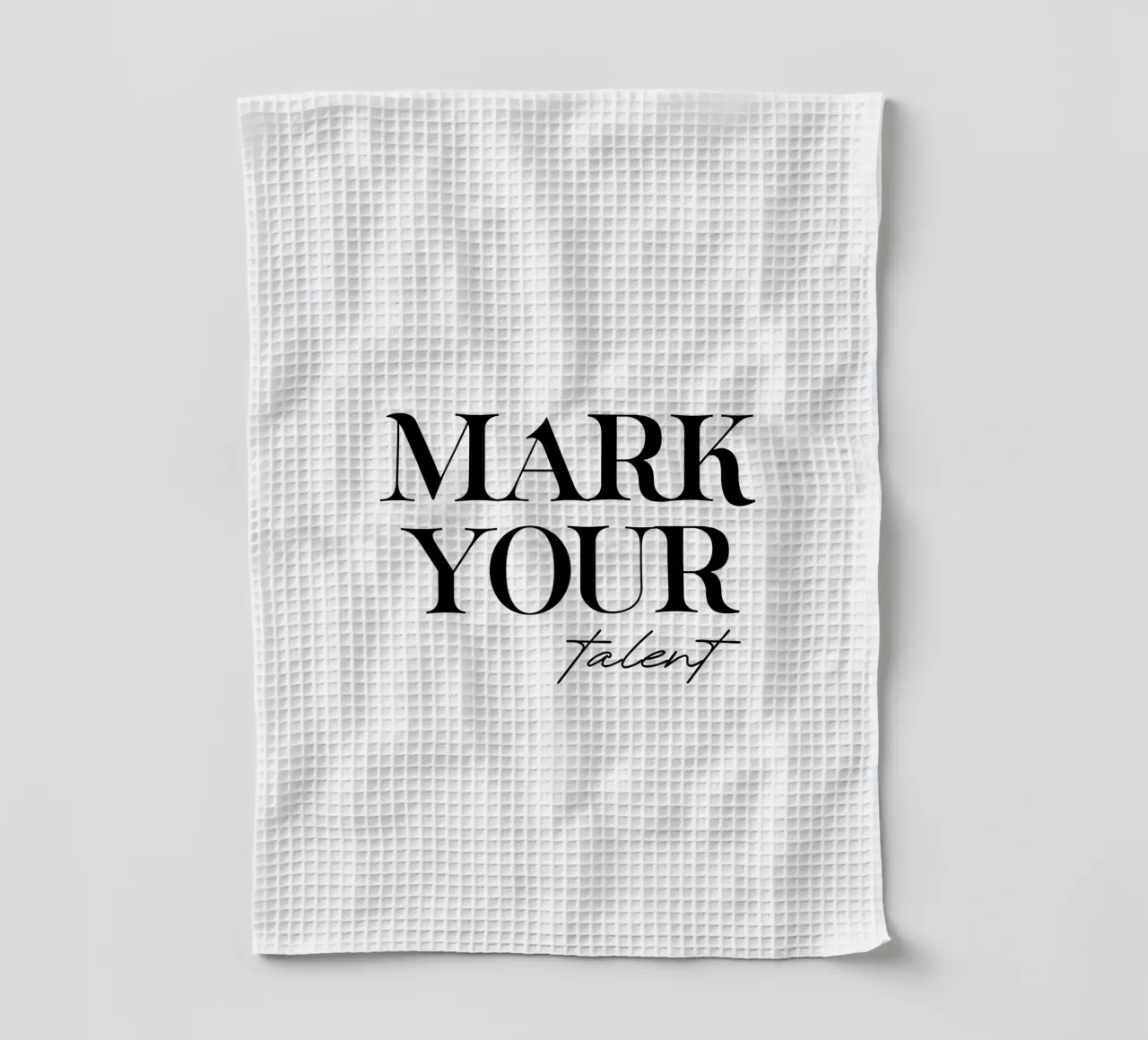 Markieren Sie Ihr Talent Modern Minimalist Geschirrtuch von YV TYPOGRAPHY