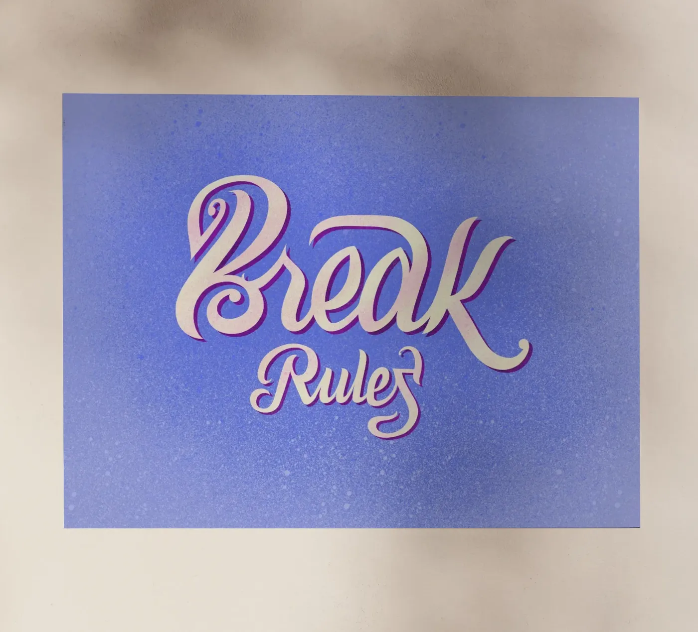 Break rules backlit folie van Glettering